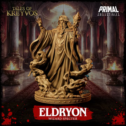 Eldryon, Wizard Specter - Tales of Kreyvos - Unpainted Miniature