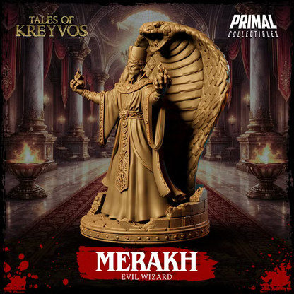 Merakh, Evil Wizard - Tales of Kreyvos - Unpainted Miniature