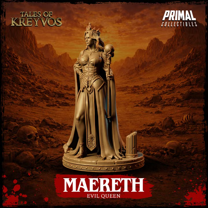 Maereth, Evil Queen - Tales of Kreyvos - Unpainted Miniature