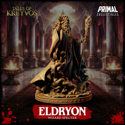 Eldryon, Wizard Specter - Tales of Kreyvos - Unpainted Miniature