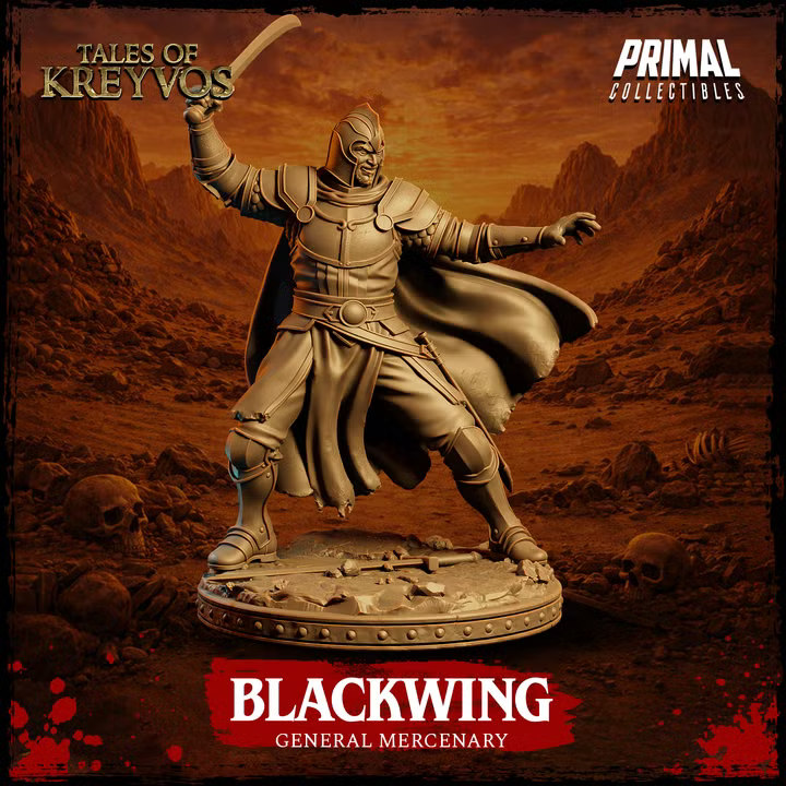 Blackwing, Mercenary - Tales of Kreyvos - Unpainted Miniature