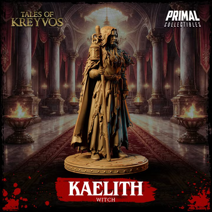 Kaelith, Old Witch - Tales of Kreyvos - Unpainted Miniature
