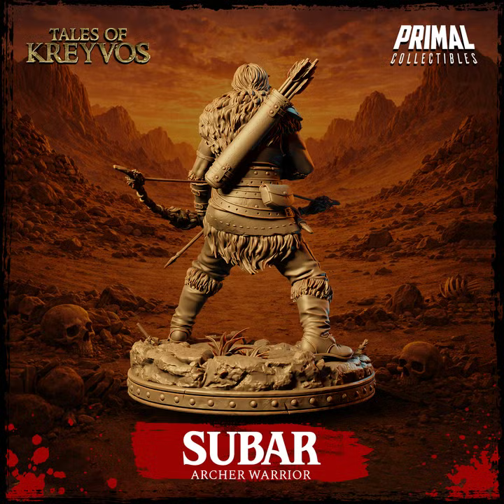 Subar, Human Archer - Tales of Kreyvos - Unpainted Miniature