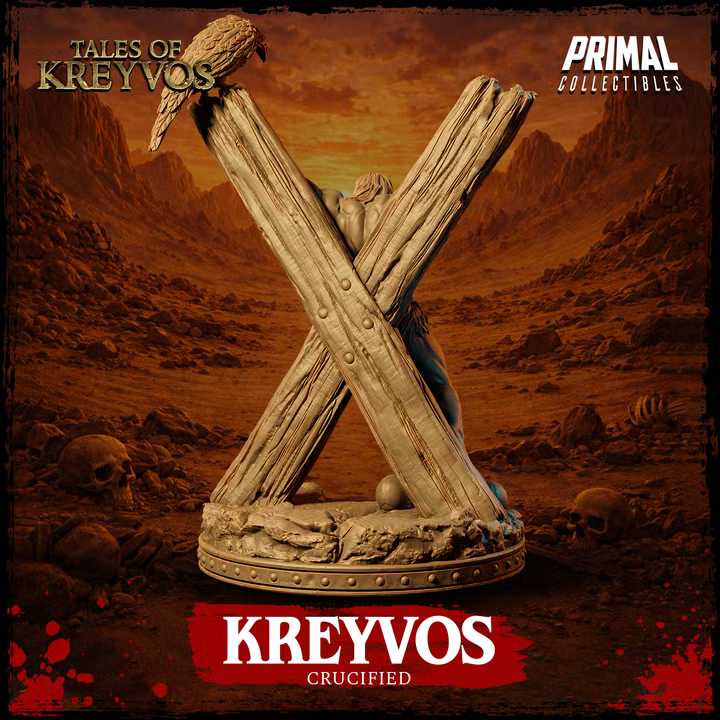Barbarian, Crucified - Tales of Kreyvos - Unpainted Miniature