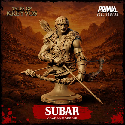 Archer, Subar, Tales of Kreyvos - Unpainted Miniature Bust