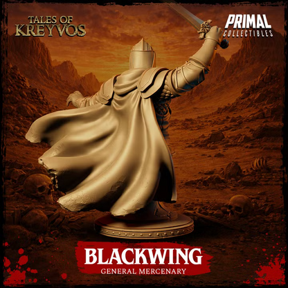 Mercenary, Blackwing, Tales of Kreyvos - Unpainted Miniature Bust