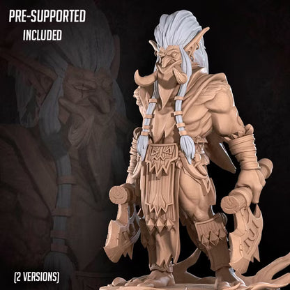 Troll Berserker, 2 Poses - Unpainted Miniature
