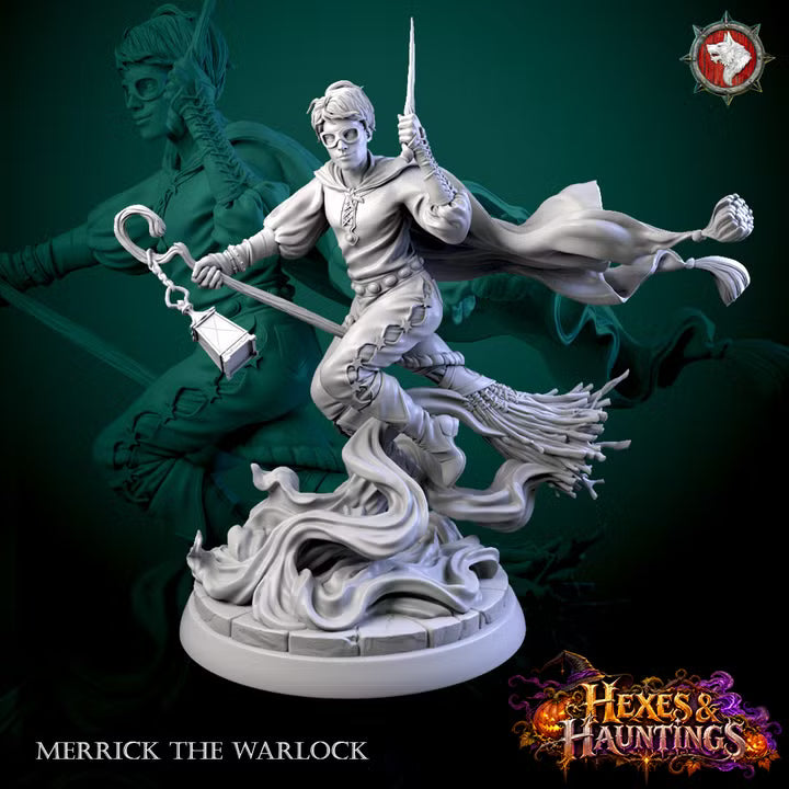 Merrick the Warlock | Hexes & Hauntings | Unpainted Miniature