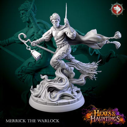 Merrick the Warlock | Hexes & Hauntings | Unpainted Miniature