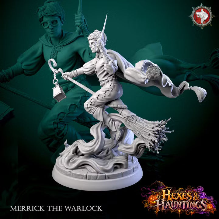 Merrick the Warlock | Hexes & Hauntings | Unpainted Miniature