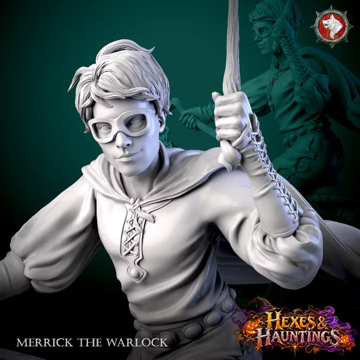 Merrick the Warlock | Hexes & Hauntings | Unpainted Miniature
