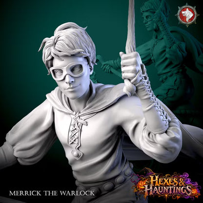 Merrick the Warlock | Hexes & Hauntings | Unpainted Miniature