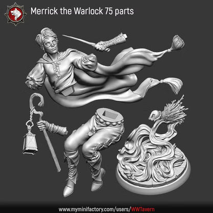 Merrick the Warlock | Hexes & Hauntings | Unpainted Miniature