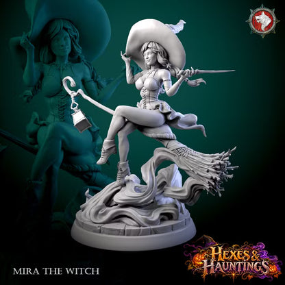 Mira the Witch | Hexes & Hauntings | Unpainted Miniature