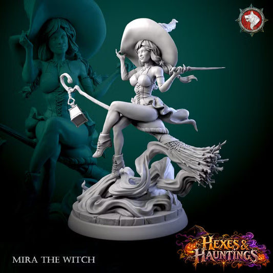 Mira the Witch | Hexes & Hauntings | Unpainted Miniature