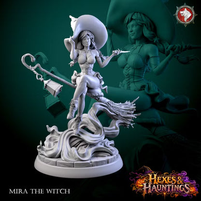 Mira the Witch | Hexes & Hauntings | Unpainted Miniature