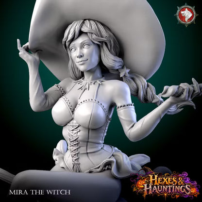 Mira the Witch | Hexes & Hauntings | Unpainted Miniature