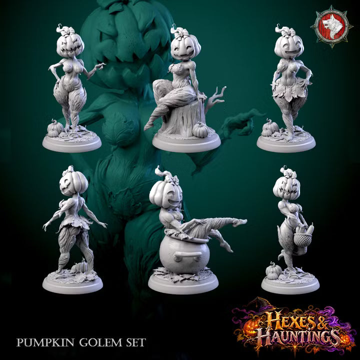Pumpkin Golems | Hexes & Hauntings | Unpainted Miniature