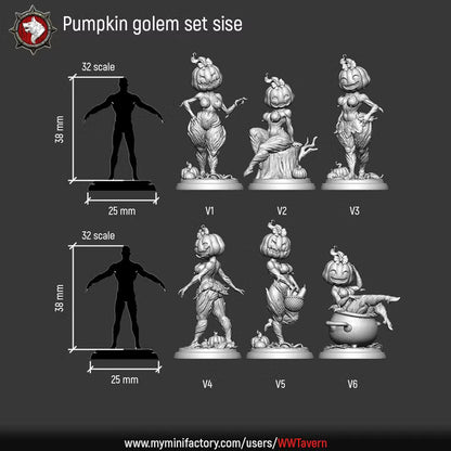 Pumpkin Golems | Hexes & Hauntings | Unpainted Miniature