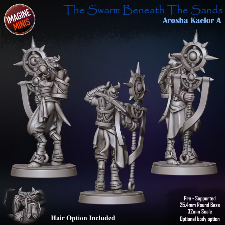 Arosha Kaelor - Swarm Beneath Sands - Unpainted Miniature