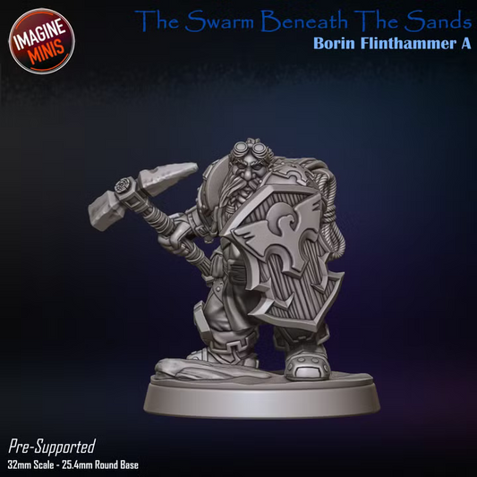 Borin Flinthammer - Swarm Beneath Sands - Unpainted Miniature