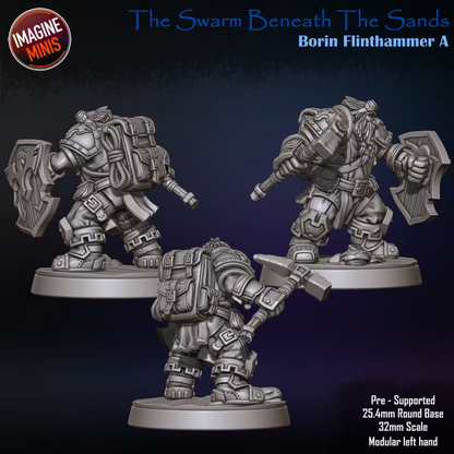 Borin Flinthammer - Swarm Beneath Sands - Unpainted Miniature