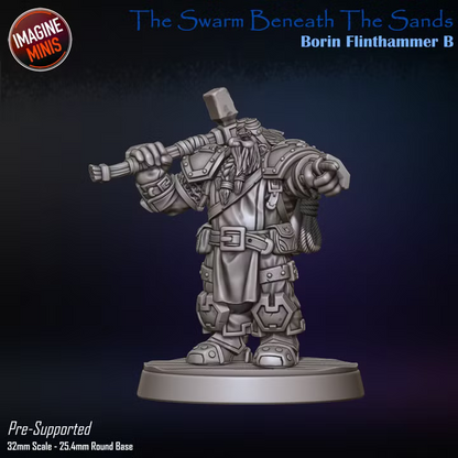 Borin Flinthammer - Swarm Beneath Sands - Unpainted Miniature