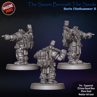 Borin Flinthammer - Swarm Beneath Sands - Unpainted Miniature