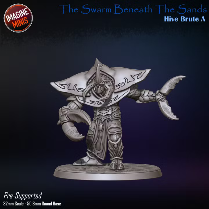 Hive Brutes, 3 Poses - Swarm Beneath Sands - Unpainted Miniature
