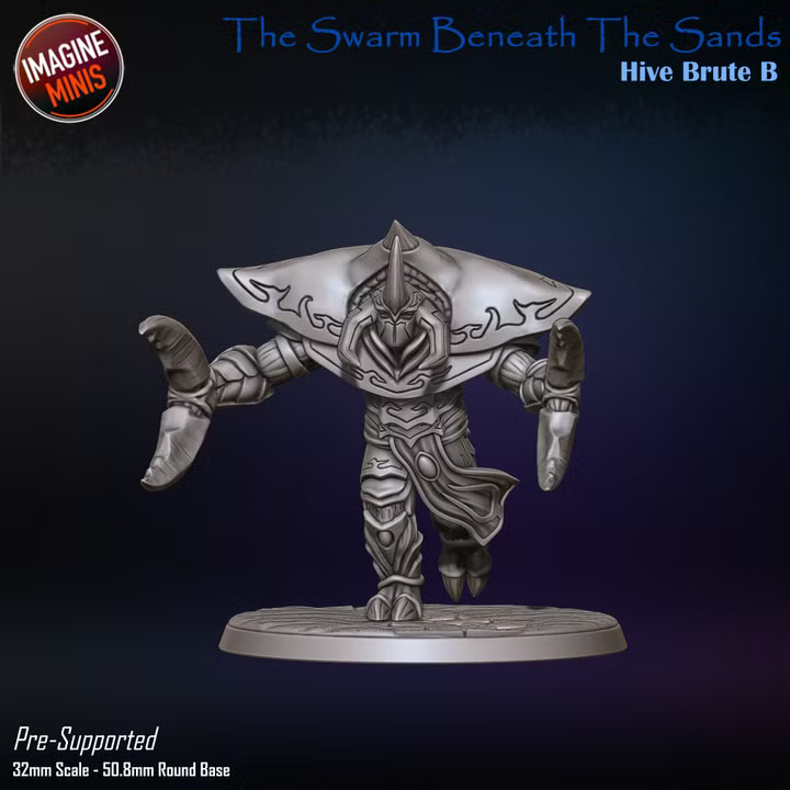Hive Brutes, 3 Poses - Swarm Beneath Sands - Unpainted Miniature
