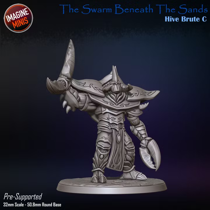 Hive Brutes, 3 Poses - Swarm Beneath Sands - Unpainted Miniature