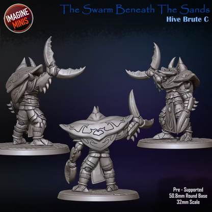 Hive Brutes, 3 Poses - Swarm Beneath Sands - Unpainted Miniature