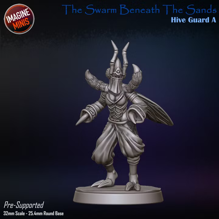 Hive Guards, 5 Poses - Swarm Beneath Sands - Unpainted Miniature