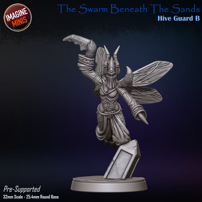 Hive Guards, 5 Poses - Swarm Beneath Sands - Unpainted Miniature
