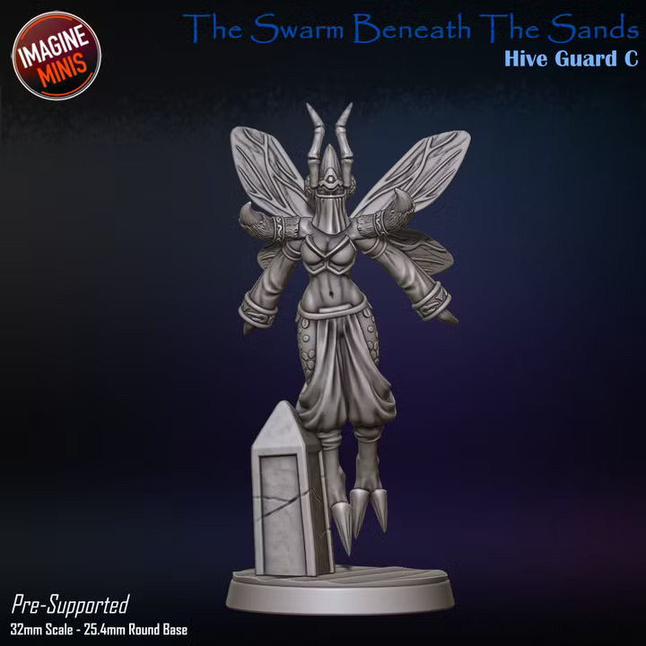 Hive Guards, 5 Poses - Swarm Beneath Sands - Unpainted Miniature