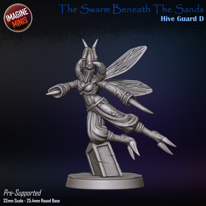 Hive Guards, 5 Poses - Swarm Beneath Sands - Unpainted Miniature