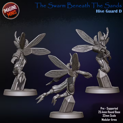 Hive Guards, 5 Poses - Swarm Beneath Sands - Unpainted Miniature