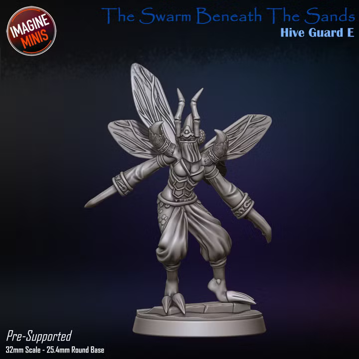 Hive Guards, 5 Poses - Swarm Beneath Sands - Unpainted Miniature