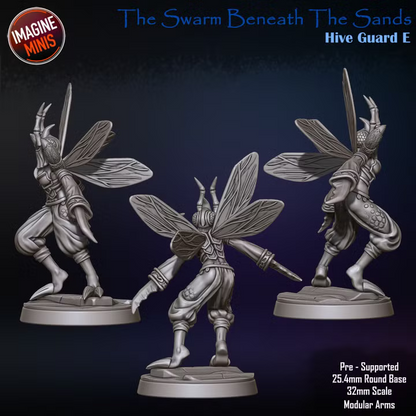 Hive Guards, 5 Poses - Swarm Beneath Sands - Unpainted Miniature