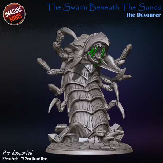 Devourer Worm - Swarm Beneath Sands - Unpainted Miniature