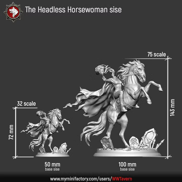 Headless Horsewoman | Sisters of Apocalypse | Unpainted Miniature