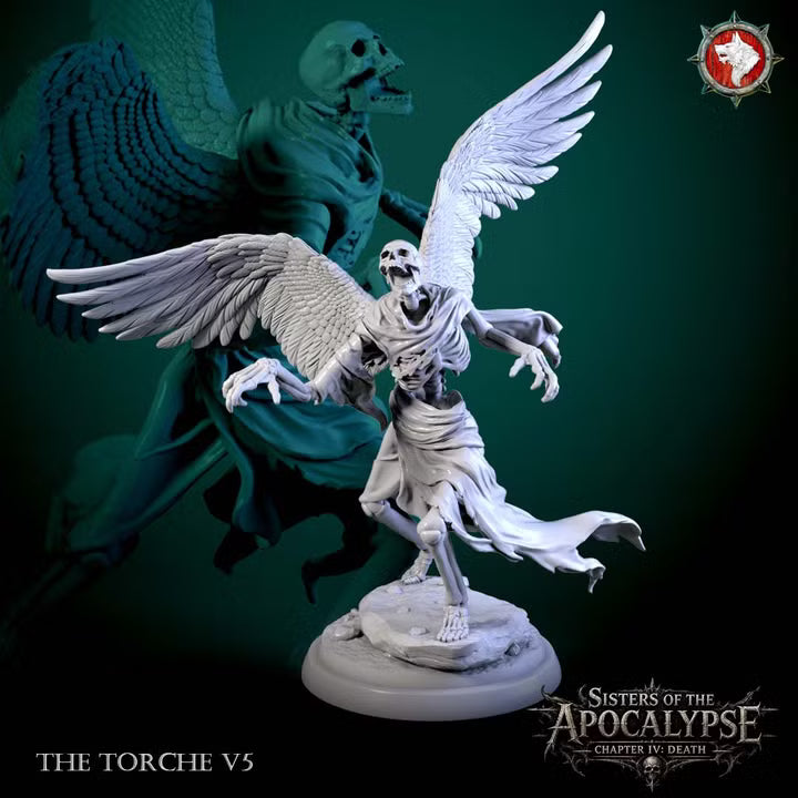 The Torches, Winged Skeletons | Sisters of Apocalypse, Death | Unpainted Miniature