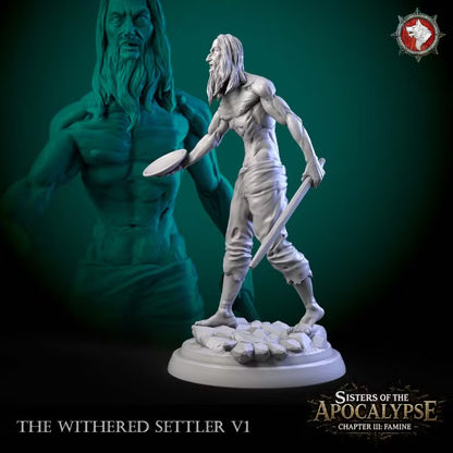 Withered Settlers | Sisters of the Apocalypse: Famine | Unpainted Miniatures