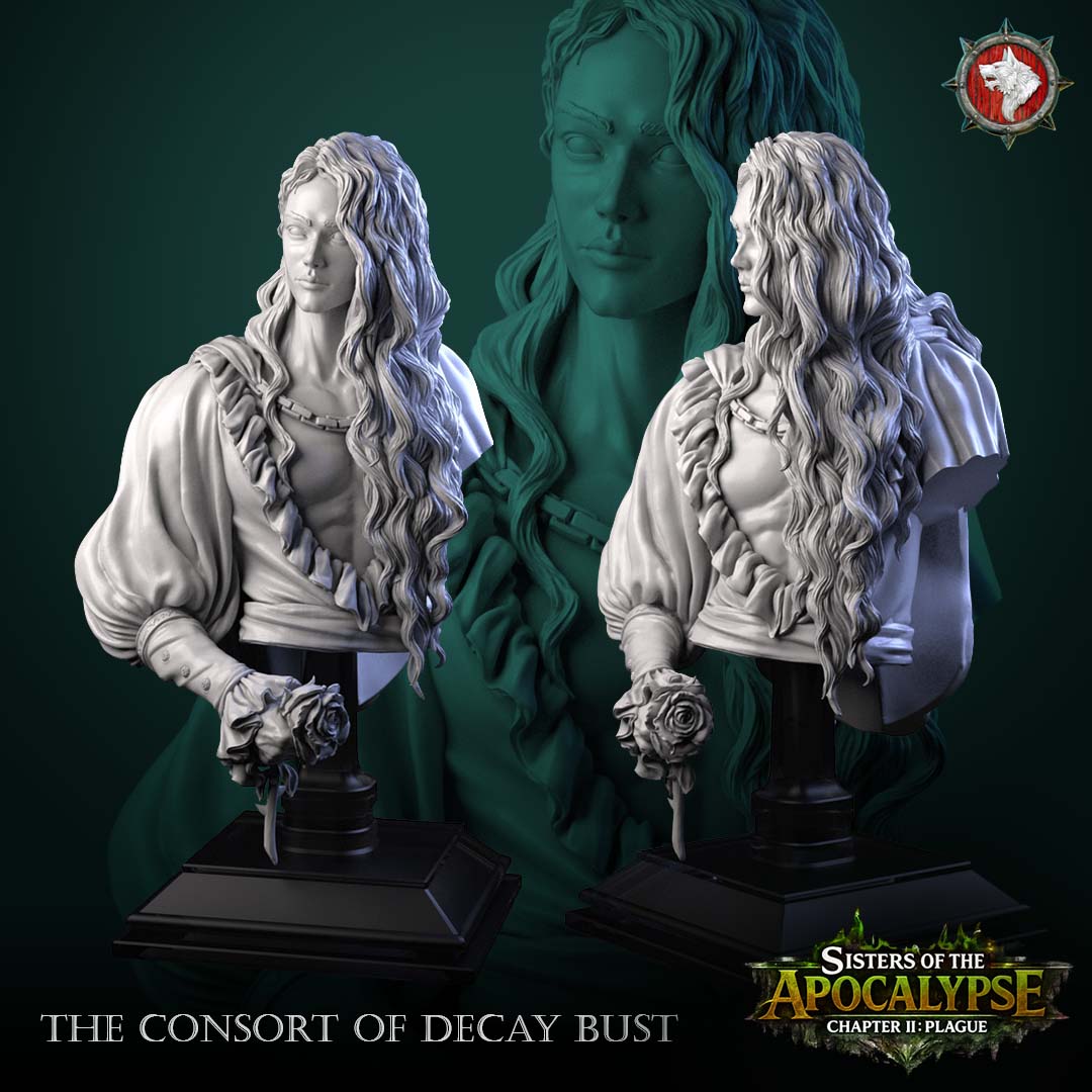 Consort of Decay - Unpainted Miniature Bust