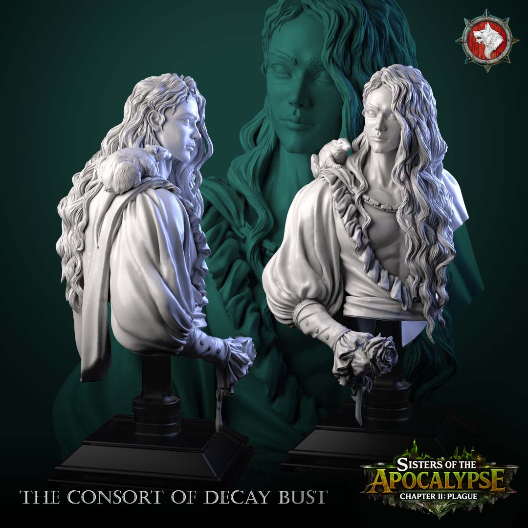Consort of Decay - Unpainted Miniature Bust