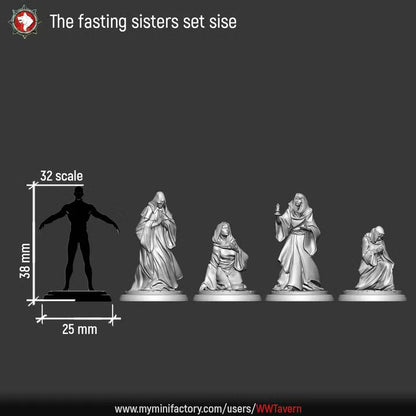Fasting Sisters | Sisters of the Apocalypse: Famine | Unpainted Miniatures