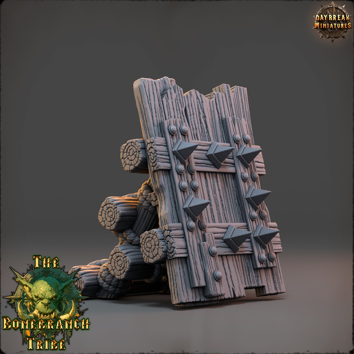 Thumper Board, Spiked Wall - The Bonebranch Tribe - Unpainted Miniature
