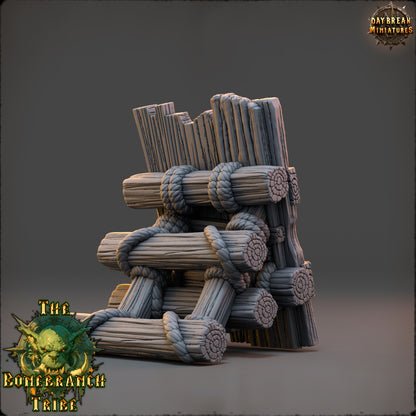 Thumper Board, Spiked Wall - The Bonebranch Tribe - Unpainted Miniature