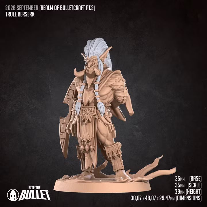 Troll Berserker, 2 Poses - Unpainted Miniature