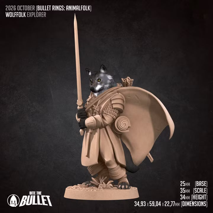 Wolf Folk Explorer - Unpainted Miniature